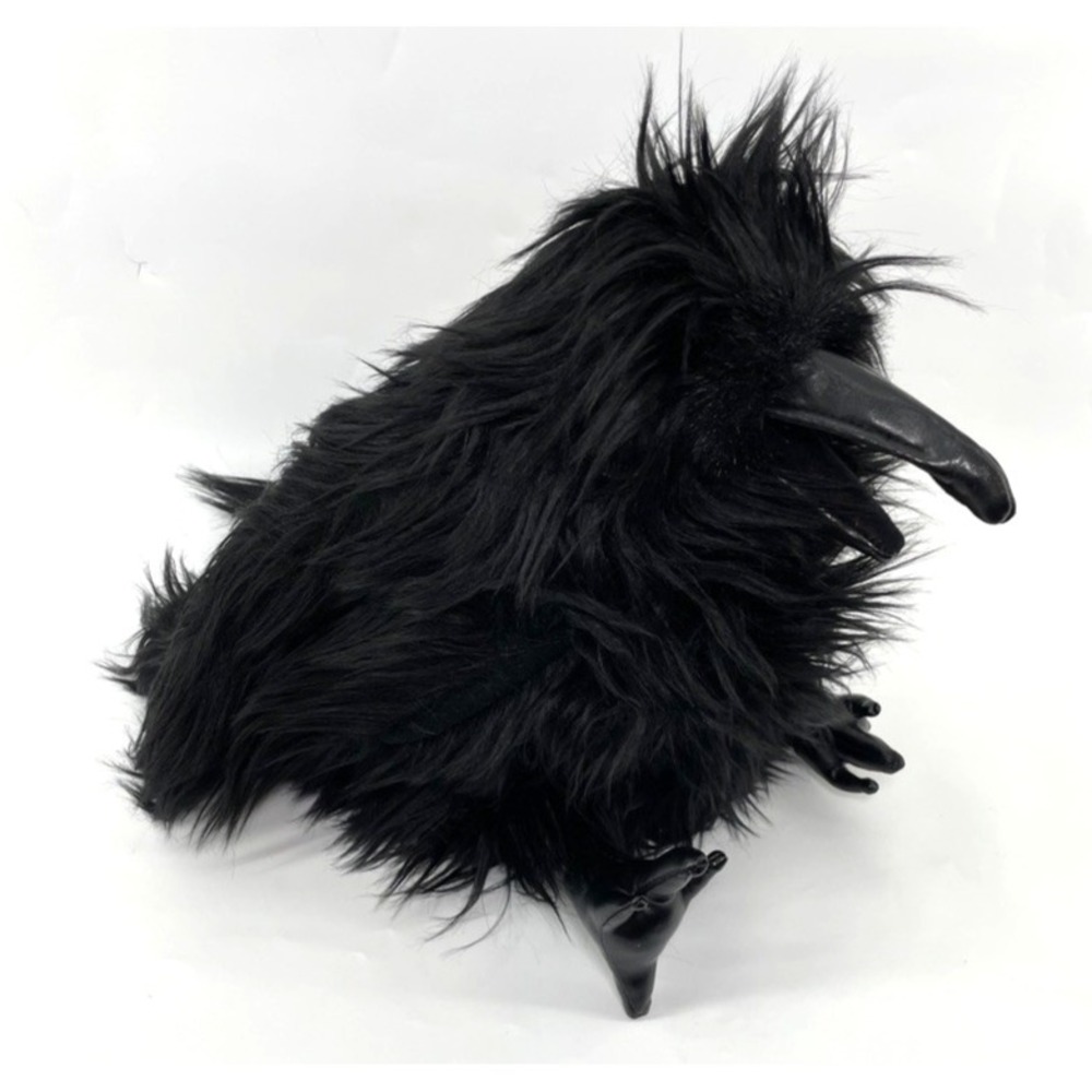 Folkmanis Raven Black Crow Hand Puppet Plush 16" Stuffed Animal RETIRED 2015